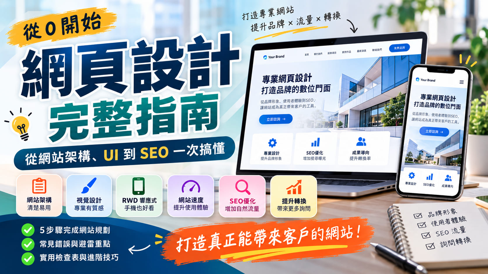 網頁設計完整指南：從網站架構、UI到SEO一次搞懂